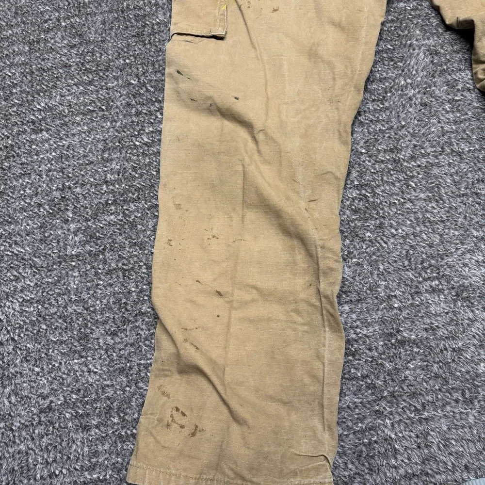 Wrangler Riggs Workwear Carpenter Pants Mens 34 x 32 Brown Ripstop Canvas READ‎